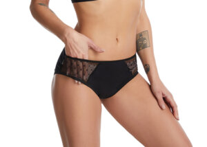 Solid Lace Hipster Period Panty
