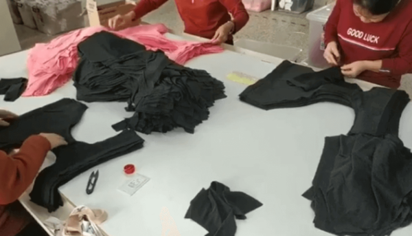 Quality control inspection in a garment factory